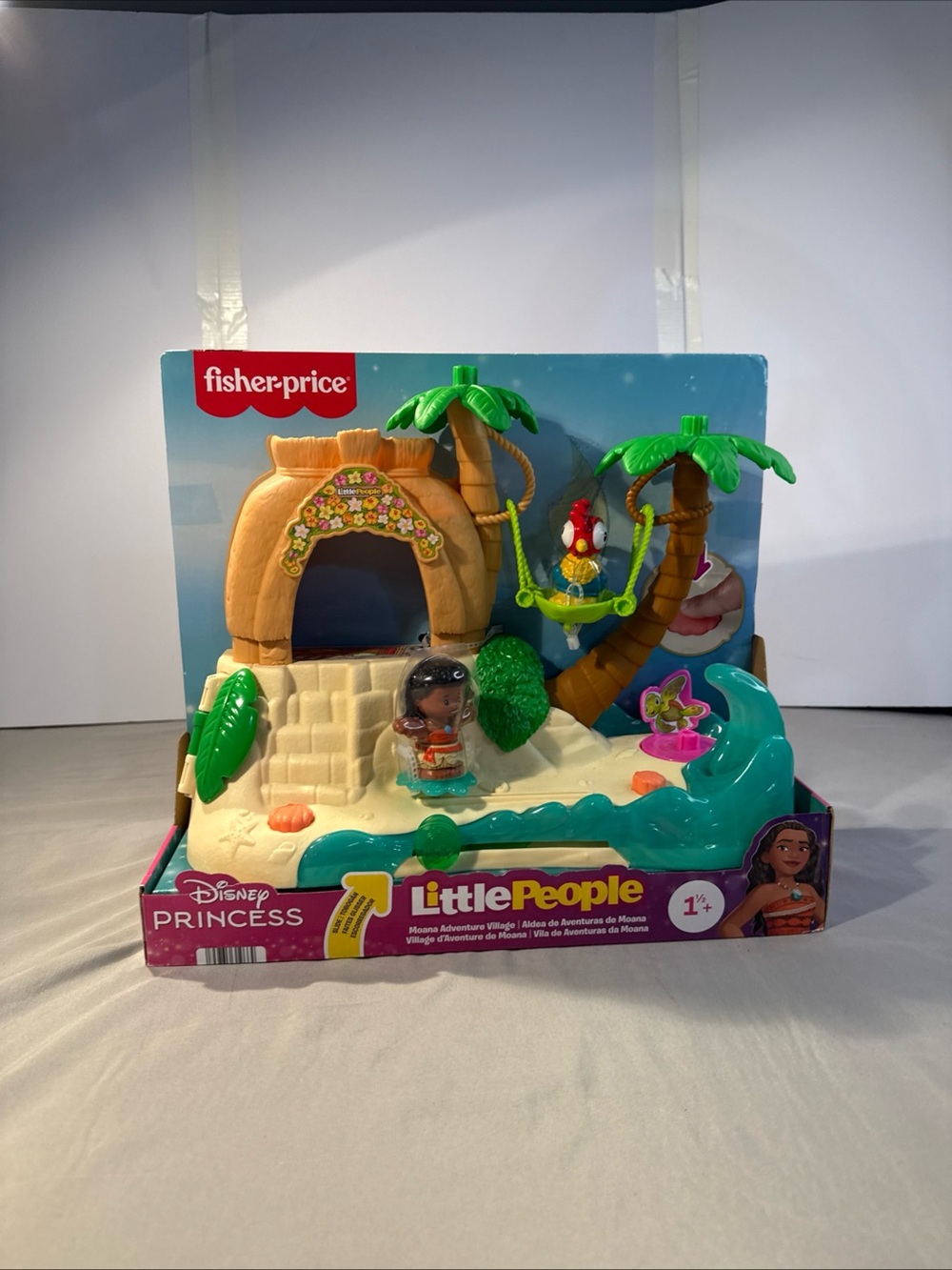 Fisher-Price Little People Moana Island Playset - Teal, Tan & Green